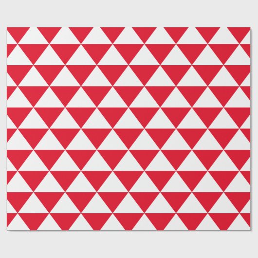 Patroon rode driehoek cadeaupapier (Vlak)