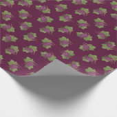 Patroon rode druiven cadeaupapier (Hoek)