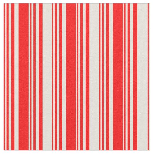 Patroon rode en beige lijnen/stripes stof (Close Up)