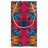 Patroon rode en blauwe moderne geometrische Waterv Klein Cadeauzakje (Achterkant)