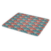 Patroon rode en blauwe pacock snijplank (Hoek)