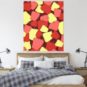 Patroon rode en gele appels canvas afdruk (Insitu (Slaapkamer))