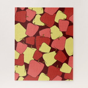 Patroon rode en gele appels Jigzaag Puzzle Legpuzzel