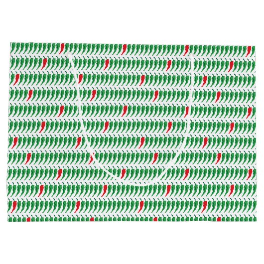 Patroon rode en groene Chili Groot Cadeauzakje (Achterkant)