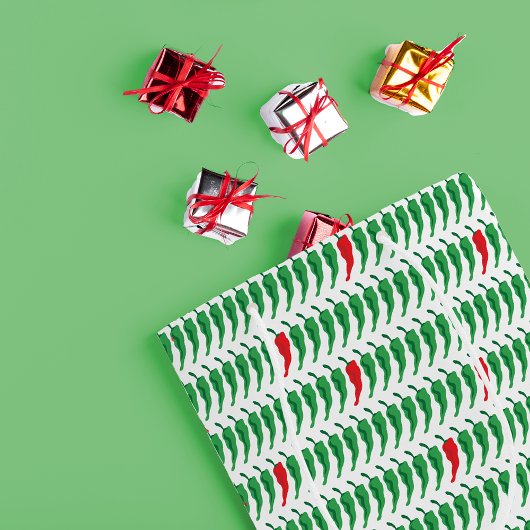 Patroon rode en groene Chili Medium Cadeauzakje