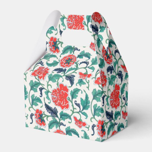 Patroon rode en groene Floral Bedankdoosjes (Achterkant)