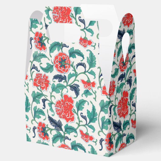 Patroon rode en groene Floral Bedankdoosjes (Geopend)
