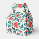 Patroon rode en groene Floral Bedankdoosjes (Voorkant Zijde)