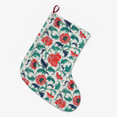 Patroon rode en groene Floral Grote Kerstsok (Voorkant (Hangend))