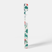 Patroon rode en groene Floral iPhone Hoesje (Linkerkant)