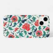 Patroon rode en groene Floral iPhone Hoesje (Achterkant horizontaal)