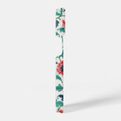 Patroon rode en groene Floral iPhone Hoesje (Rechterkant)