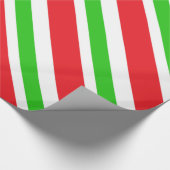 Patroon rode en groene strepen cadeaupapier (Hoek)