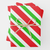 Patroon rode en groene strepen inpakpapier vel (In situ)