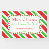 Patroon rode en groene strepen spandoek (Horizontaal)