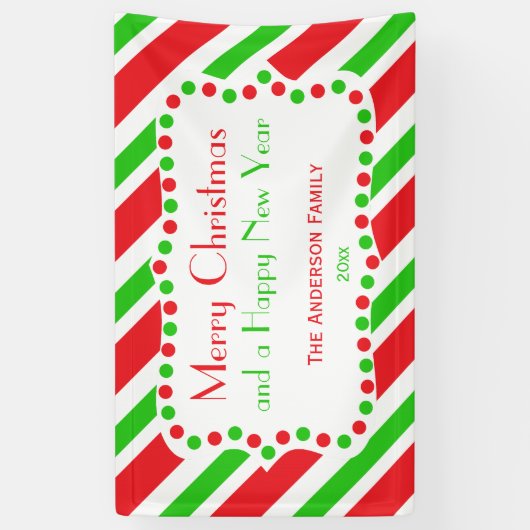 Patroon rode en groene strepen spandoek (Verticaal)