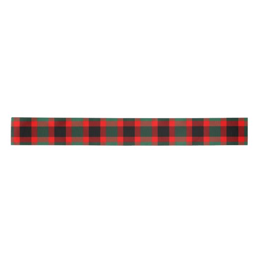 Patroon rode en groene tartan satijnen lint (Voorkant)