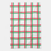 Patroon rode en rode plaat theedoek (Verticaal)