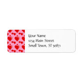 Patroon rode en roze harten Valentijnsdag Etiket (Voorkant)