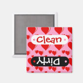 Patroon rode en roze harten Valentijnsdag Magneet (Voorkant / Achterkant)