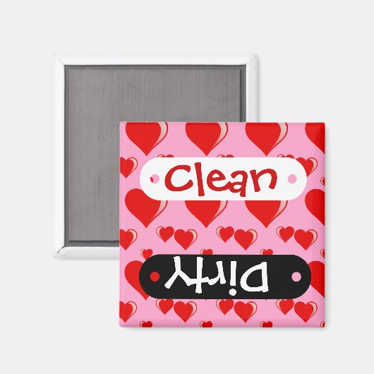 Patroon rode en roze harten Valentijnsdag Magneet (Voorkant / Achterkant)