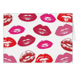 Patroon rode en roze lips