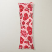 Patroon rode en roze Moederdag Lichaamskussen (Voorkant Verticaal)