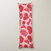 Patroon rode en roze Moederdag Lichaamskussen (Achterkant (Verticaal))