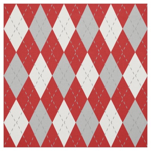 Patroon rode en witte argyle stof (Swatch)
