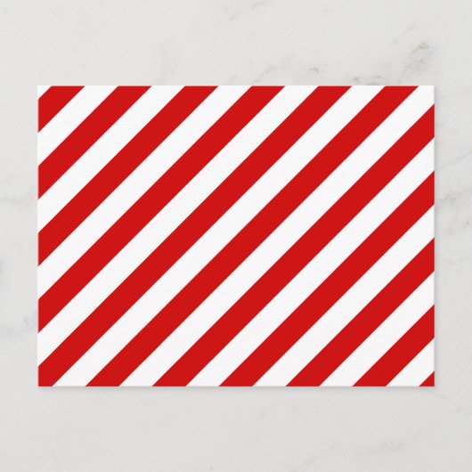 Patroon rode en witte diagonale strepen briefkaart (Voorkant)