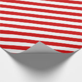 Patroon rode en witte diagonale strepen cadeaupapier (Hoek)