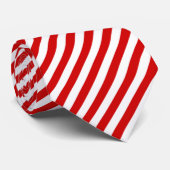 Patroon rode en witte diagonale strepen stropdas (Opgerold)
