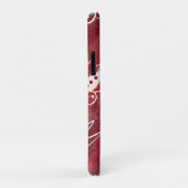 Patroon rode en witte flora Case-Mate iPhone case (Achterkant/rechts)