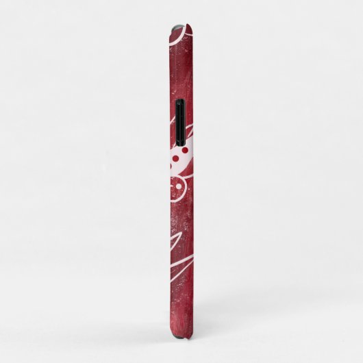 Patroon rode en witte flora Case-Mate iPhone case (Achterkant/rechts)
