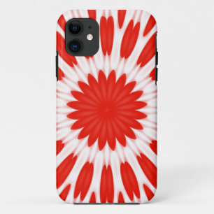 Patroon rode en witte flora Case-Mate iPhone case