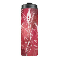 Patroon rode en witte flora