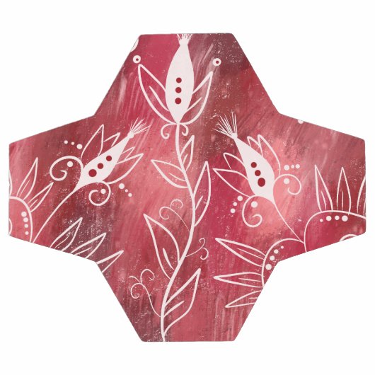 Patroon rode en witte flora voetbal (Enkel)