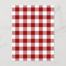 Patroon rode en witte gingham briefkaart