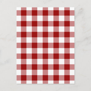 Patroon rode en witte gingham briefkaart