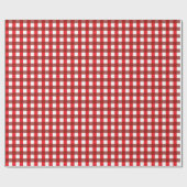 Patroon rode en witte gingham cadeaupapier (Vlak)