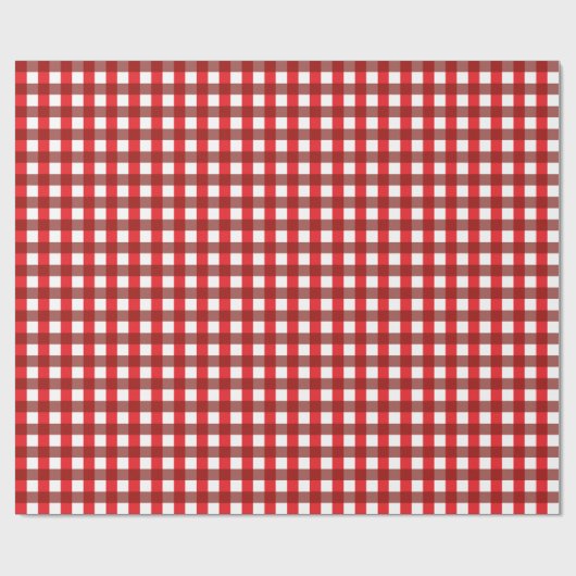 Patroon rode en witte gingham cadeaupapier (Vlak)