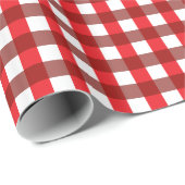 Patroon rode en witte gingham cadeaupapier (Rol Hoek)