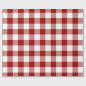 Patroon rode en witte gingham cadeaupapier (Vlak)