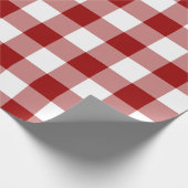 Patroon rode en witte gingham cadeaupapier (Hoek)