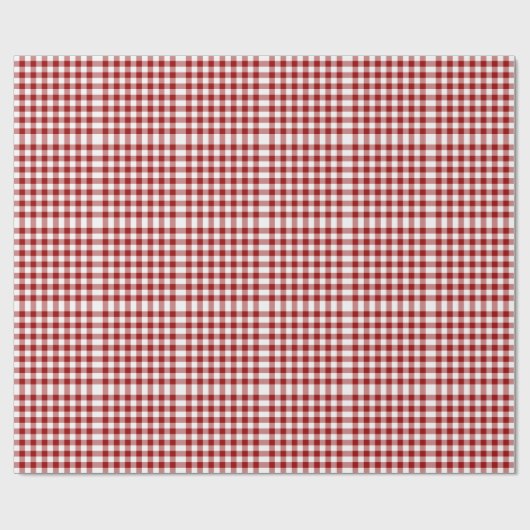 Patroon rode en witte gingham cadeaupapier (Vlak)
