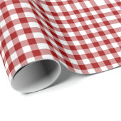 Patroon rode en witte gingham cadeaupapier (Rol Hoek)