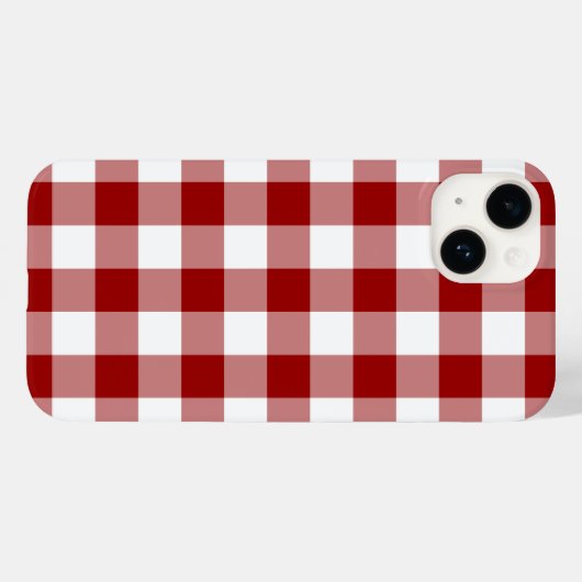 Patroon rode en witte gingham Case-Mate iPhone case (Achterkant (horizontaal))