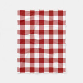 Patroon rode en witte gingham fleece deken