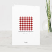 Patroon rode en witte gingham kaart (Achterkant)