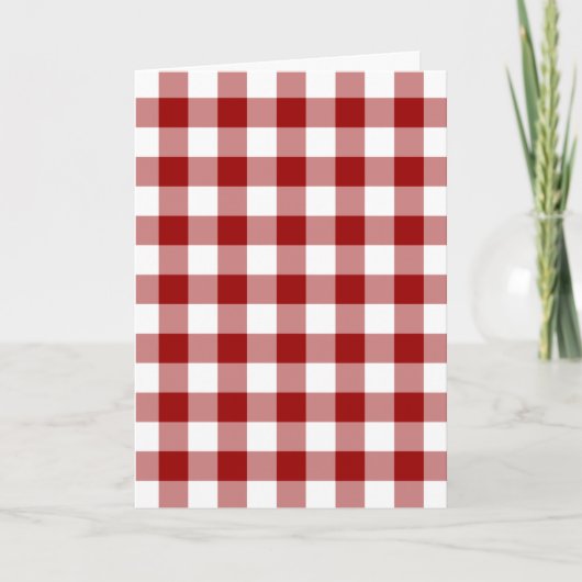 Patroon rode en witte gingham kaart (Voorkant)